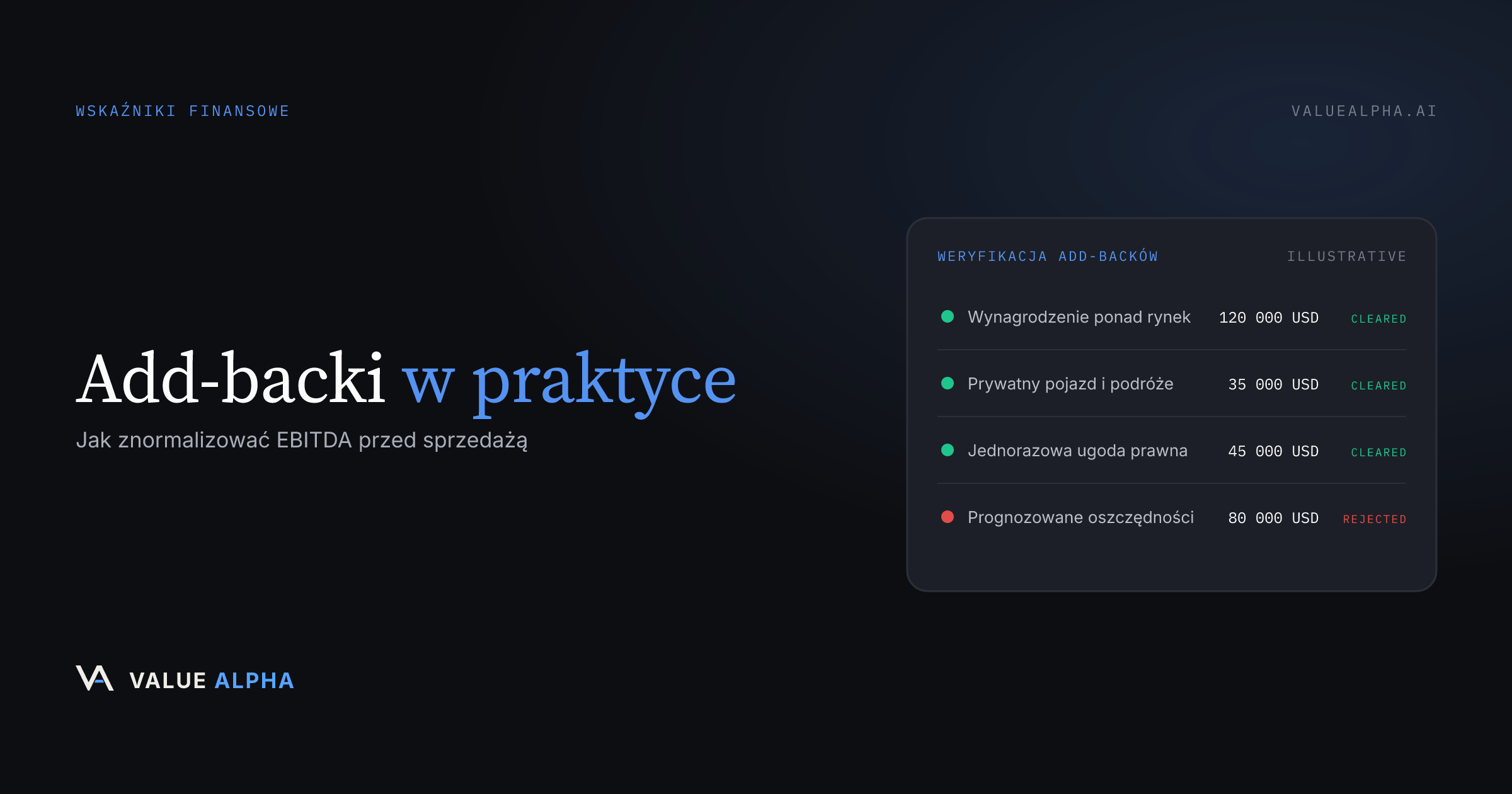 Add-backi w praktyce: jak znormalizować EBITDA przed sprzedażą