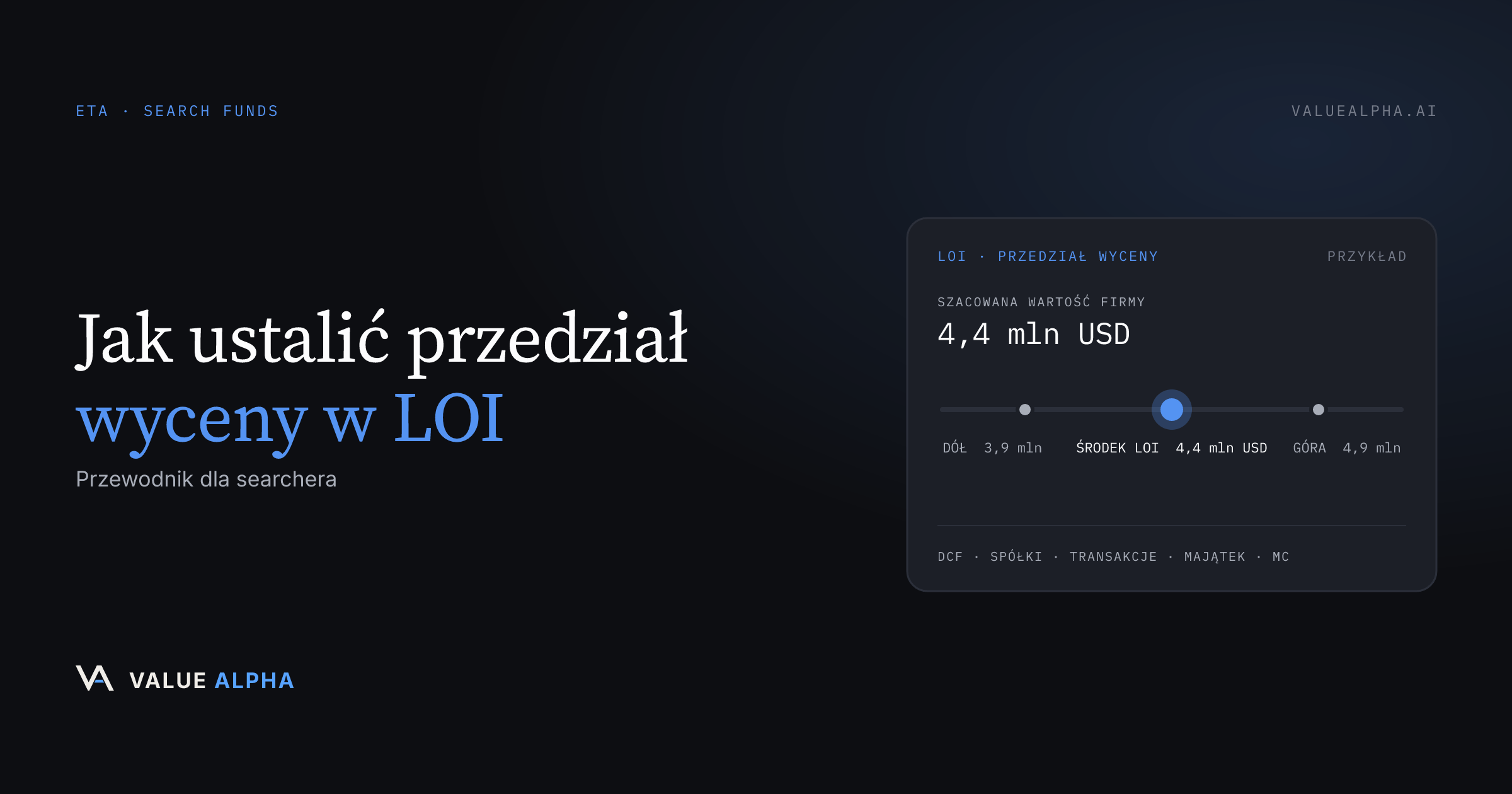 Jak ustalić przedział wyceny w LOI: przewodnik dla searchera